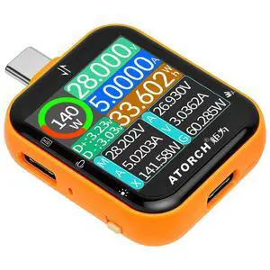 T3 USB C Tester, PD QC VOOC Fast Charging Protocol Detector, Digital Power Meter, 4.5-50V Voltmeter Ammeter with 2.5D Touch Screen, Bluetooth Data Transfer & Power Ripple Tester-Yellow T3 USB C Tester, PD QC VOOC Fast Charging Protocol Detector, Digital Power Meter, 4.5-50V Voltmeter Ammeter with 2.5D Touch Screen, Bluetooth Data Transfer & Power Ripple Tester-Yellow