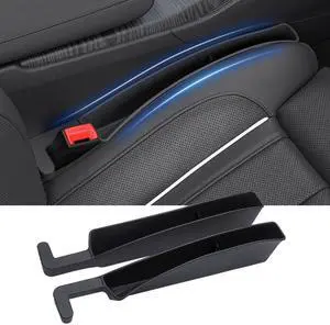 Car Seat Gap Filler, Seat Gap Organizer with Phone Holder, Car Seat Accessories, Car Organizer Fit Car SUV Truck-2PCS Black Car Seat Gap Filler, Seat Gap Organizer with Phone Holder, Car Seat Accessories, Car Organizer Fit Car SUV Truck-2PCS Black