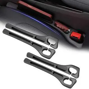 4PCS Car Seat Gap Filler Organizer & Leak-Proof Blocker, Black 4PCS Car Seat Gap Filler Organizer & Leak-Proof Blocker, Black