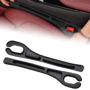 Car Seat Gap Filler, 2 PCS Car Seat Gap Filler Organizer with Storage Slot, Anti-Drop Side Console Storage Pocket, Universal for Auto SUV Truck Interior Accessories, Black Car Seat Gap Filler, 2 PCS Car Seat Gap Filler Organizer with Storage Slot, Anti-Drop Side Console Storage Pocket, Universal for Auto SUV Truck Interior Accessories, Black