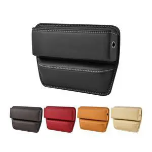 Car Seat Gap Organizer, Adjustable Leather Front Seat Gap Filler Storage Box, Multifunctional Auto Console Side Pocket Organizer for Phone Glasses Key Card, Car Accessories (Black) Car Seat Gap Organizer, Adjustable Leather Front Seat Gap Filler Storage Box, Multifunctional Auto Console Side Pocket Organizer for Phone Glasses Key Card, Car Accessories (Black)