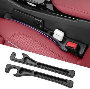 Car Seat Gap Filler 2-Pack, Universal Elastic Soft Foam Seat Gap Plug Fills Gap Between Seat & Console, Drop-Proof Guard for Phones, Keys & Cards, Fits Cars, SUVs, Trucks & Sedans Car Seat Gap Filler 2-Pack, Universal Elastic Soft Foam Seat Gap Plug Fills Gap Between Seat & Console, Drop-Proof Guard for Phones, Keys & Cards, Fits Cars, SUVs, Trucks & Sedans