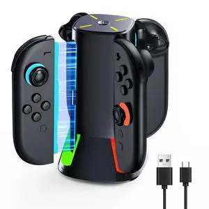 Charging Dock for Nintendo Switch 2: Controller Magnetic Charger Stand 4 in 1 for Joycon 2 Fast Dock Station with RGB Light & USB Type-C Charger Cable Charging Stand for NS 2 Charging Dock for Nintendo Switch 2: Controller Magnetic Charger Stand 4 in 1 for Joycon 2 Fast Dock Station with RGB Light & USB Type-C Charger Cable Charging Stand for NS 2