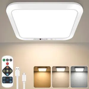 Rechargeable Motion Sensor Closet Light with Remote, Wireless Battery Operated Ceiling Light Magnetic Mount, Rechargeable LED Shower Light No Wiring for Indoor, Shower, Stairs, Shed, Hallway, Porch Rechargeable Motion Sensor Closet Light with Remote, Wireless Battery Operated Ceiling Light Magnetic Mount, Rechargeable LED Shower Light No Wiring for Indoor, Shower, Stairs, Shed, Hallway, Porch
