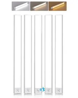 Under Cabinet Lighting,74 LED 2200mAh Rechargeable,Motion Sensor Light,3 Colors Dimmable,Magnetic Closet Lights,Indoor Night Lights for Kitchen Bedroom Stairs 5 Pack Under Cabinet Lighting,74 LED 2200mAh Rechargeable,Motion Sensor Light,3 Colors Dimmable,Magnetic Closet Lights,Indoor Night Lights for Kitchen Bedroom Stairs 5 Pack