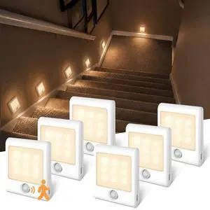 Rechargeable Battery Night Light with Motion Sensor, Stick-On LED Stair Light with 3 Color Temps, Magnetic, Dimmable, Portable Mini Closet Lights for Staircase, Bathroom, Hallway (6 Pack) Rechargeable Battery Night Light with Motion Sensor, Stick-On LED Stair Light with 3 Color Temps, Magnetic, Dimmable, Portable Mini Closet Lights for Staircase, Bathroom, Hallway (6 Pack)