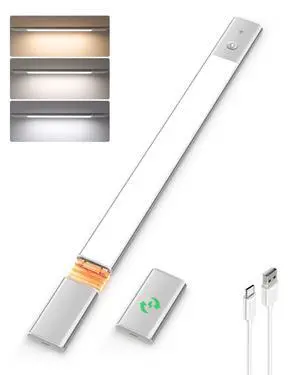Under Cabinet Lighting, Motion Sensor Closet Lights with Extra Detachable Battery, 76 LEDs Dimmable, 3 Color Temps, Under Counter Lights for Kitchen, Wardrobe Under Cabinet Lighting, Motion Sensor Closet Lights with Extra Detachable Battery, 76 LEDs Dimmable, 3 Color Temps, Under Counter Lights for Kitchen, Wardrobe