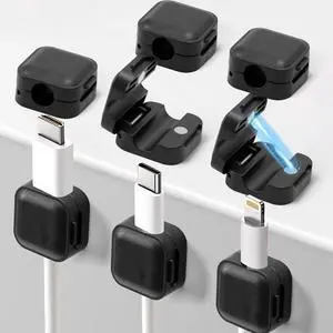 8 Pack Magnetic Cable Clips, Black Cable Management Accessories, Cord Smooth Adjustable & Adhesive Backing Cord Organizer for Office Home Organization, Desk, Wall, Nightstand, Phone, Car 8 Pack Magnetic Cable Clips, Black Cable Management Accessories, Cord Smooth Adjustable & Adhesive Backing Cord Organizer for Office Home Organization, Desk, Wall, Nightstand, Phone, Car