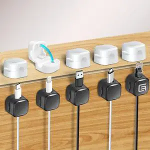 Magnetic Cable Clips Organizer, 10 Pack Cord Organizer, Cable Management Under Desk for Home Car Office, No Residue Adhesive for Wall, Surface, Charging Cable Magnetic Cable Organizer Storage Holder Magnetic Cable Clips Organizer, 10 Pack Cord Organizer, Cable Management Under Desk for Home Car Office, No Residue Adhesive for Wall, Surface, Charging Cable Magnetic Cable Organizer Storage Holder