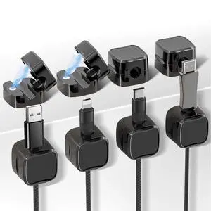 8 Pack Magnetic Cable Clips, Adjustable Magnetic Cord Organizer, Adhesive Magnetic Cord Holder for Desk, Home, Office, Car, Nightstand 8 Pack Magnetic Cable Clips, Adjustable Magnetic Cord Organizer, Adhesive Magnetic Cord Holder for Desk, Home, Office, Car, Nightstand