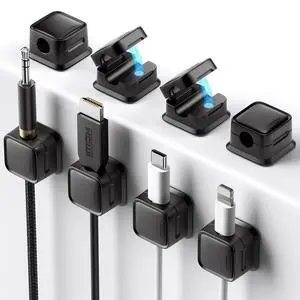 8 Pack Magnetic Cable Clips, Strong Adhesive Cord Organizer for Desk, Easy Open Cable Holder for Phone Chargers, USB, HDMI Wires, Cable Management for Home, Office, Car, Nightstand 8 Pack Magnetic Cable Clips, Strong Adhesive Cord Organizer for Desk, Easy Open Cable Holder for Phone Chargers, USB, HDMI Wires, Cable Management for Home, Office, Car, Nightstand