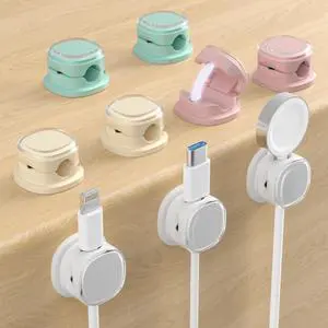 Magnetic Cable Clips, Adjustable Cord Holder Management, Adhesive Wire Keeper Organizer for Home Office Desk Phone PC Car Wall Desktop Nightstand Appliance (9-PCS White_Purple_Cyan_Apricot) Magnetic Cable Clips, Adjustable Cord Holder Management, Adhesive Wire Keeper Organizer for Home Office Desk Phone PC Car Wall Desktop Nightstand Appliance (9-PCS White_Purple_Cyan_Apricot)