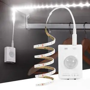 Rechargeable Under Cabinet Lighting, 2M Motion Sensor LED Light Strip, 6000K Cold White Night Light for Closet, Stairway, Stairs, Counter, Kitchen Cupboard, Bedroom, Bathroom Rechargeable Under Cabinet Lighting, 2M Motion Sensor LED Light Strip, 6000K Cold White Night Light for Closet, Stairway, Stairs, Counter, Kitchen Cupboard, Bedroom, Bathroom