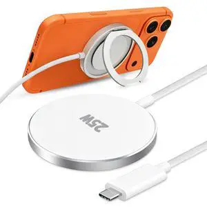 MagSafe Charger 25W Magnetic Wireless Charger Fast Charging Pad with Folding Stand Compatible with iPhone 17/16/15/14/13/12 Series & AirPods 4/3/2/Pro Magnetic MagSafe Charging Pad-No Adapters MagSafe Charger 25W Magnetic Wireless Charger Fast Charging Pad with Folding Stand Compatible with iPhone 17/16/15/14/13/12 Series & AirPods 4/3/2/Pro Magnetic MagSafe Charging Pad-No Adapters