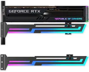 ARGB GPU Support Bracket, Universal 16.8M RGB Modes Graphics Card GPU Brace Support, Multi Angle Adjustable GPU Sag Bracket for Video Cards, GPU Stand Built-in 5V3PIN Addressable RGB Strip ARGB GPU Support Bracket, Universal 16.8M RGB Modes Graphics Card GPU Brace Support, Multi Angle Adjustable GPU Sag Bracket for Video Cards, GPU Stand Built-in 5V3PIN Addressable RGB Strip