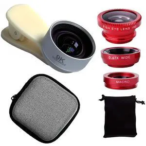 Wide-Angle Macro Fish-Eye Camera Lens Kit, for Smart Phones, Tablet Computers, ipad Laptop.External Expansion Add-on Lens Wide-Angle Macro Fish-Eye Camera Lens Kit, for Smart Phones, Tablet Computers, ipad Laptop.External Expansion Add-on Lens