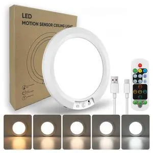 Rechargeable Motion Sensor Ceiling Light Indoor, 8000mAh Battery Operated, Dimmable Wireless LED Closet Light with Remote, 5 Color Temps & Timer, Ultra-Thin, Magnetic Install, 1-Pack Rechargeable Motion Sensor Ceiling Light Indoor, 8000mAh Battery Operated, Dimmable Wireless LED Closet Light with Remote, 5 Color Temps & Timer, Ultra-Thin, Magnetic Install, 1-Pack