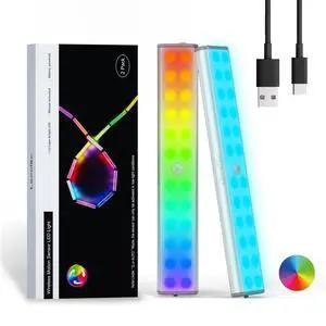 24LED RGBW Under Cabinet Light - Motion Sensor Closet Light, Rechargeable Changing Color LED Light,Christmas Lights for Kicthen,Bedroom,Remodelling Room,Hotel,Bar (Multi-24LED-2pack) 24LED RGBW Under Cabinet Light - Motion Sensor Closet Light, Rechargeable Changing Color LED Light,Christmas Lights for Kicthen,Bedroom,Remodelling Room,Hotel,Bar (Multi-24LED-2pack)