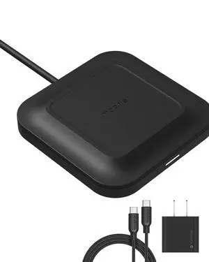 Universal Wireless Charge Pad - 15W Fast Charging for Qi-Enabled Devices, iPhone, Google Pixel, Samsung Galaxy - Desktop & Nightstand Essential Universal Wireless Charge Pad - 15W Fast Charging for Qi-Enabled Devices, iPhone, Google Pixel, Samsung Galaxy - Desktop & Nightstand Essential