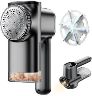 Home Large Lint Remover Fabric Shaver - Rechargeable with LED Display, 3D 6-Blade, 180min Runtime, Large Transparent Bin, Zero Damage for Clothes/Sofa/Bedding Home Large Lint Remover Fabric Shaver - Rechargeable with LED Display, 3D 6-Blade, 180min Runtime, Large Transparent Bin, Zero Damage for Clothes/Sofa/Bedding