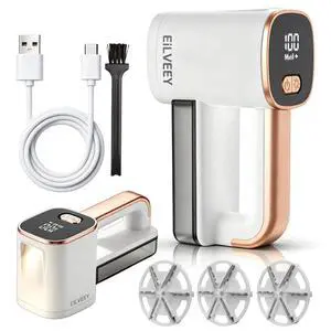 Electric Fabric Shaver Lint Remover with Light & 3 Extra Blades Electric Fabric Shaver Lint Remover with Light & 3 Extra Blades