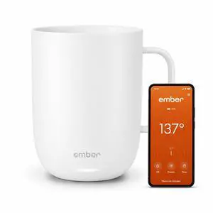 Temperature Control Smart Mug 2, 14 Oz, App-Controlled Heated Coffee Mug with 80 Min Battery Life and Improved Design, White Temperature Control Smart Mug 2, 14 Oz, App-Controlled Heated Coffee Mug with 80 Min Battery Life and Improved Design, White