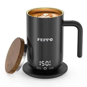 Coffee Mug Warmer, 16oz Heated Coffee Mug with Titanium Coating, Real-Time Digital Display, Built-in 2600mAh Battery with Charging Base, Temperature Control Smart Mug, Great Gift for Women/Men Coffee Mug Warmer, 16oz Heated Coffee Mug with Titanium Coating, Real-Time Digital Display, Built-in 2600mAh Battery with Charging Base, Temperature Control Smart Mug, Great Gift for Women/Men