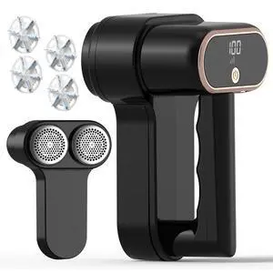 Dual Motors Rechargeable Fabric Shaver,3-Speed Lint Remover for Clothes Sweat & Furniture Couch,Eliminates Fuzz & Pilling,Electric Lint Shaver with LED Display & Type-C Fast Charging Port - Black Dual Motors Rechargeable Fabric Shaver,3-Speed Lint Remover for Clothes Sweat & Furniture Couch,Eliminates Fuzz & Pilling,Electric Lint Shaver with LED Display & Type-C Fast Charging Port - Black