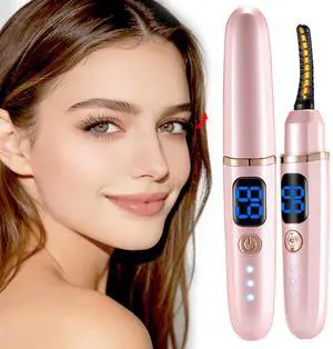 Heated Eyelash Curlers with Battery Indicator, Electric Eyelash Curler 3 Temperature Modes LED Display USB Rechargeable Makeup Tools, Heated Lash Curler Ideal Christmas Gift for Women W22 Heated Eyelash Curlers with Battery Indicator, Electric Eyelash Curler 3 Temperature Modes LED Display USB Rechargeable Makeup Tools, Heated Lash Curler Ideal Christmas Gift for Women W22