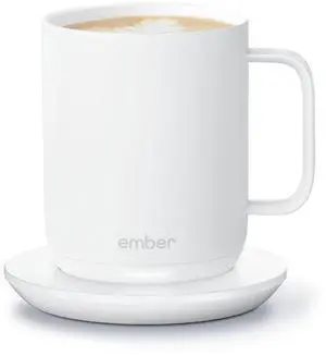 Temperature Control Smart Mug 2, 10 Oz, App-Controlled Heated Coffee Mug with 80 Min Battery Life and Improved Design, White Temperature Control Smart Mug 2, 10 Oz, App-Controlled Heated Coffee Mug with 80 Min Battery Life and Improved Design, White
