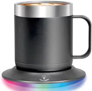 Electric Coffee Mug 12oz Gun Black - Temperature Control Cup Warmer for Desk, 10H Auto-Off Electric Coffee Mug 12oz Gun Black - Temperature Control Cup Warmer for Desk, 10H Auto-Off