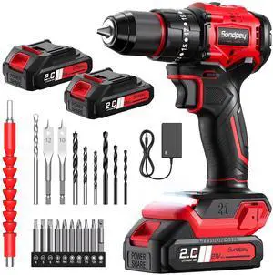 Cordless Power Drill Set - 620in-lbs 23+3 Brushless Electric Drill w/ 2 × 2.0Ah Battery & LED Light & 3/8" Metal Chuck & Fast Charger - Electric Screwdriver for Home DIY Woodworking Men Women Cordless Power Drill Set - 620in-lbs 23+3 Brushless Electric Drill w/ 2 × 2.0Ah Battery & LED Light & 3/8" Metal Chuck & Fast Charger - Electric Screwdriver for Home DIY Woodworking Men Women