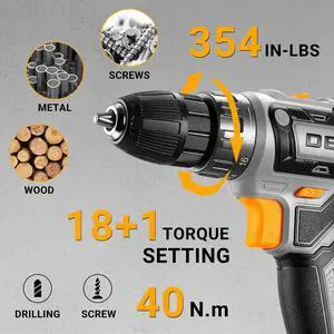 Power Drill Cordless: DEKOPRO 20V Electric Drills with 3/8-Inch Keyless Chuck, Variable Speed, Power Cordless Drill Set Tool with 2 Batteries, Charger&30 Accessories(Gray) Power Drill Cordless: DEKOPRO 20V Electric Drills with 3/8-Inch Keyless Chuck, Variable Speed, Power Cordless Drill Set Tool with 2 Batteries, Charger&30 Accessories(Gray)