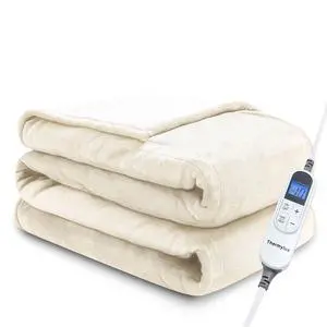Electric Blanket Full 72"x84" Heated Electric Blankets 10 Heating 12 Time Settings Levels 8 Hours Auto Off Fast Heating and Overheat Protection ETL Certified Machine Washable,Ivory Electric Blanket Full 72"x84" Heated Electric Blankets 10 Heating 12 Time Settings Levels 8 Hours Auto Off Fast Heating and Overheat Protection ETL Certified Machine Washable,Ivory