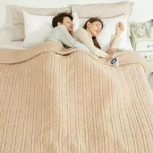 Electric Blanket Queen Size Single Control - 84"X90" Soft Double Sided Sherpa Heated Blanket with 6 Fast Heating Levels & 10 hrs Timer Settings, Washable & ETL Certified for Bed, Beige Electric Blanket Queen Size Single Control - 84"X90" Soft Double Sided Sherpa Heated Blanket with 6 Fast Heating Levels & 10 hrs Timer Settings, Washable & ETL Certified for Bed, Beige