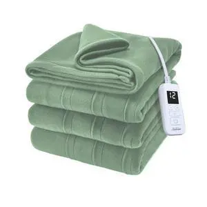 Royal Ultra Fleece Heated Electric Blanket Twin Size, 84" x 62", 12 Heat Settings, 12-Hour Selectable Auto Shut-Off, Fast Heating, Machine Washable, Warm and Cozy, Matcha Royal Ultra Fleece Heated Electric Blanket Twin Size, 84" x 62", 12 Heat Settings, 12-Hour Selectable Auto Shut-Off, Fast Heating, Machine Washable, Warm and Cozy, Matcha
