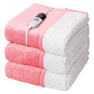 Electric Blanket Full Size - 72"x84" Fluffy Ultra Soft Flannel Heated Blanket with 6 Heating Levels & 10 Hours Adjustable Timer, Machine Washable (Pink) Electric Blanket Full Size - 72"x84" Fluffy Ultra Soft Flannel Heated Blanket with 6 Heating Levels & 10 Hours Adjustable Timer, Machine Washable (Pink)