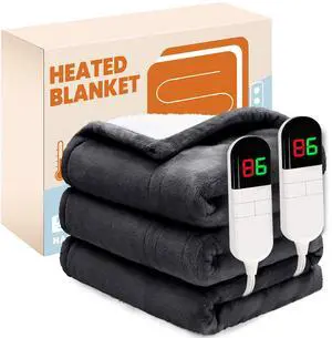 Electric Heated Blanket Queen 84"x90",8 Heat leavls and 1-8H Auto Off Electric Heated Blanket Queen 84"x90",8 Heat leavls and 1-8H Auto Off