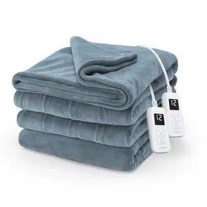Electric Royal Luxe Microplush Heated Blanket, 12 Heat Settings, 12-Hour Auto Shut-Off, Fast Heating, Warm and Cozy, Cadet Blue Color, Full (84" x 72") Electric Royal Luxe Microplush Heated Blanket, 12 Heat Settings, 12-Hour Auto Shut-Off, Fast Heating, Warm and Cozy, Cadet Blue Color, Full (84" x 72")
