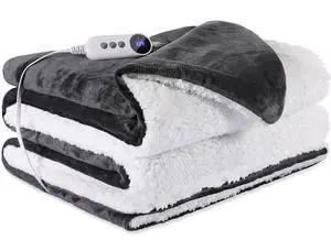 Electric Blanket Twin - Soft Flannel Heated Blanket Twin Size 62x84 inches, Ultra Soft Fast Heating with 2-10 Timer Settings & 9 Heat Settings, Warm Gift for Grandma, Dark Gray Electric Blanket Twin - Soft Flannel Heated Blanket Twin Size 62x84 inches, Ultra Soft Fast Heating with 2-10 Timer Settings & 9 Heat Settings, Warm Gift for Grandma, Dark Gray