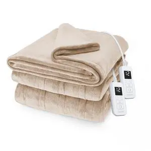 Royal Posh Velvet Heated Electric Blanket Queen Size, 90" x 84", 12 Heat Settings, 12-Hour Selectable Auto Shut-Off, Fast Heating, Machine Washable, Warm and Cozy, Champagne Royal Posh Velvet Heated Electric Blanket Queen Size, 90" x 84", 12 Heat Settings, 12-Hour Selectable Auto Shut-Off, Fast Heating, Machine Washable, Warm and Cozy, Champagne