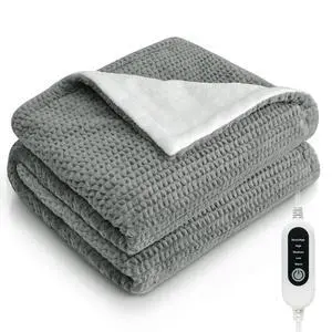 Heated Blanket Electric Throw Blanket with 5 Heat Settings, 10H Auto-Off, 50"x60" Soft Wave Fleece for Couch, Bed & Office, ETL Certified Heated Blanket Electric Throw Blanket with 5 Heat Settings, 10H Auto-Off, 50"x60" Soft Wave Fleece for Couch, Bed & Office, ETL Certified