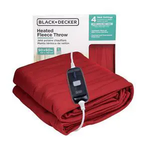 Heated Blanket Electric Throw, Fleece Electric Blanket, Heating Blanket with 4 Heating Levels, 3H Timer, Auto Shutoff, Fast Heating (50x60 inches, Maroon) Heated Blanket Electric Throw, Fleece Electric Blanket, Heating Blanket with 4 Heating Levels, 3H Timer, Auto Shutoff, Fast Heating (50x60 inches, Maroon)