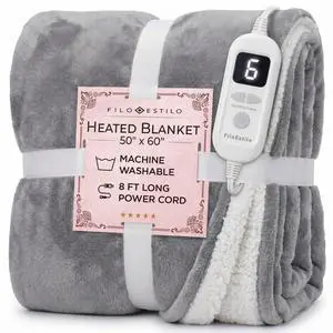 Machine Washable Heated Throw Blanket 50"x60", 8ft Cord, 6 Levels, Electric Machine Washable Heated Throw Blanket 50"x60", 8ft Cord, 6 Levels, Electric