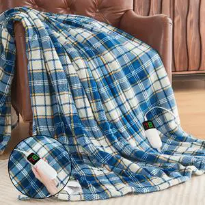 Heated Blanket Electric Throw 50X60 Heating Blanket with 10 Heating Levels 8 Hours Auto Off, Blue Plaid Sherpa Blankets Winter Warmer, Home Decor for Couch Bed Office,Gifts for Mom, Women,Washable Heated Blanket Electric Throw 50X60 Heating Blanket with 10 Heating Levels 8 Hours Auto Off, Blue Plaid Sherpa Blankets Winter Warmer, Home Decor for Couch Bed Office,Gifts for Mom, Women,Washable