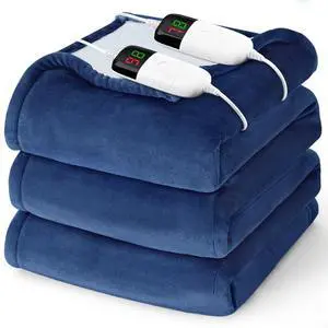 Heated Electric Blanket Queen Size - 84" x 90" Heating Blanket with Dual Control, 10 Heating Levels & 8 Hours Auto Off, Soft Warm Flannel Blanket, Christmas Birthday Gifts for Senior Grandma Heated Electric Blanket Queen Size - 84" x 90" Heating Blanket with Dual Control, 10 Heating Levels & 8 Hours Auto Off, Soft Warm Flannel Blanket, Christmas Birthday Gifts for Senior Grandma