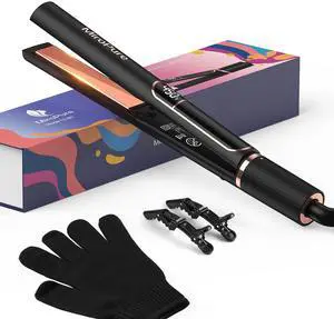 Flat Iron Hair Straightener, 1 Inch Titanium Plates Hair Straightener with 15S Heat-up, Professional MCH Ceramic Negative Ion Hair Iron Dual Voltage for Women Hair with Auto Shut-Off Flat Iron Hair Straightener, 1 Inch Titanium Plates Hair Straightener with 15S Heat-up, Professional MCH Ceramic Negative Ion Hair Iron Dual Voltage for Women Hair with Auto Shut-Off