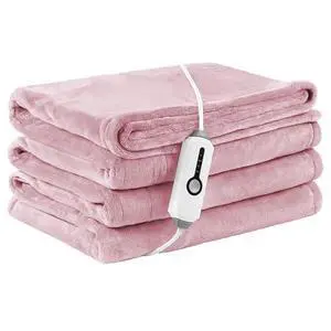 Electric Heated Blanket Full Size 72" x 84", Ultra Soft Flannel Heating Blanket with 4 Heat Settings, 10-Hour Auto Shutoff, ETL Listed Overheat Protection, Machine Washable, Light Pink Electric Heated Blanket Full Size 72" x 84", Ultra Soft Flannel Heating Blanket with 4 Heat Settings, 10-Hour Auto Shutoff, ETL Listed Overheat Protection, Machine Washable, Light Pink