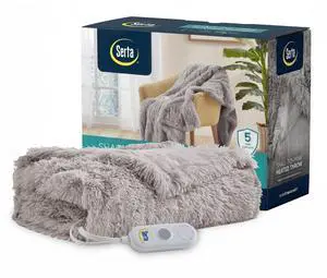Mila Shaggy Heated Throw Blanket - Soft Faux Fur Heated Blanket, Fast Heating, Auto Shut Off Timer, Low EMF, 5 Heat Setting, ETL Certified, Machine Washable Electric Blanket, Ash Grey 50"x60" Mila Shaggy Heated Throw Blanket - Soft Faux Fur Heated Blanket, Fast Heating, Auto Shut Off Timer, Low EMF, 5 Heat Setting, ETL Certified, Machine Washable Electric Blanket, Ash Grey 50"x60"