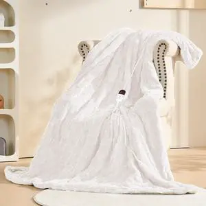 Electric Blanket Throw - Soft Checked Flannel with 6 Heating Levels, 4 Hours Auto-Off, Fast Heating, ETL & FCC Certified, 50"x60", Overheating Protection, Cozy Heated Blanket ThrowWhite Electric Blanket Throw - Soft Checked Flannel with 6 Heating Levels, 4 Hours Auto-Off, Fast Heating, ETL & FCC Certified, 50"x60", Overheating Protection, Cozy Heated Blanket ThrowWhite